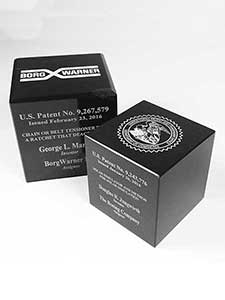 Patent Desk Plaque-Cube