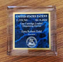 Patent Plaque-Blue Marble
