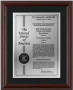 patent-plaques-wood frame-certificate